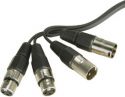 Musikerkabel 2xXLR han/2xXLR hun, 1.0m Musikerkabel 2xXLR han/2xXLR hun, 1.0m