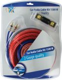 Bilstereo audiokabel kit m. løse stik - Maks. 1500W Bilstereo audiokabel kit m. løse stik - Maks. 1500W