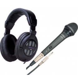 DJ Mikrofon + Hovedtelefon sæt TILBUD NU