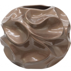 Europalms Design pot BUBBLE-35, brown TILBUD NU gryde boble brun