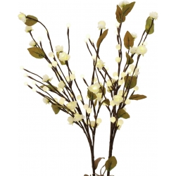 Europalms Camellia bow, with LEDs, white, 50cm lysdioder sløjfe hvid med bue