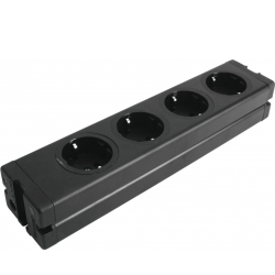 Eurolite Distributor 4-fold ALU bk TILBUD NU distributør folde