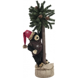 Europalms Christmas Bear, with fir, 105cm TILBUD NU julebjørn bjørn gran med jul