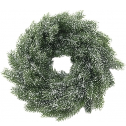 Europalms Fir wreath, snowy, PE, 45cm TILBUD NU snedækket krans