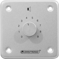 Omnitronic PA Volume Controller 10W stereo sil stereoanlæg lydstyring bind sølv