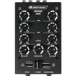 Omnitronic GNOME-202 Mini Mixer black TILBUD NU sort