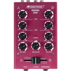 Omnitronic GNOME-202 Mini Mixer red TILBUD NU omnitronisk rød