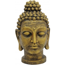 Europalms Head of Buddha, antique-gold, 75cm TILBUD antik hoved chef guld for af