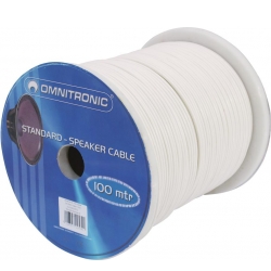 Omnitronic Speaker cable 2×1.5 100m wh højttalerkabel omnitronisk højttaler