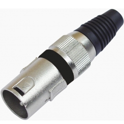Omnitronic XLR plug 3pin bk 10x TILBUD NU prop stik
