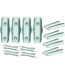 Alutruss QUADLOCK set connecting cone/pivot/pin omdrejningspunkt tilslutning
