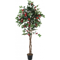 Europalms Camelia red cemented, artificial plant, 180cm TILBUD NU cementeret rød