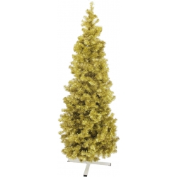 Europalms Fir tree FUTURA, gold metallic, 210cm europalmer metallisk guld træ
