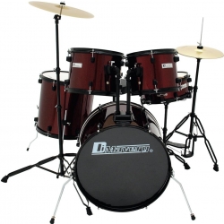 Dimavery DS-200 Drum set, wine red TILBUD NU trommesæt vinrød tromme vin rød sæt