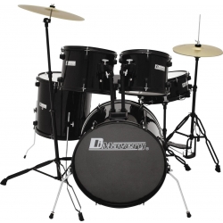 Dimavery DS-200 Drum set, black TILBUD NU trommesæt tromme sort sæt