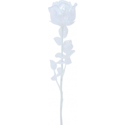 Europalms Crystal rose, clear, artificial flower, 81cm 12x krystal klare klar