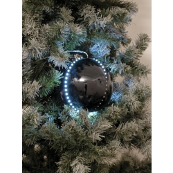 Europalms LED Snowball 8cm, black 5x TILBUD NU sort