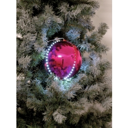 Europalms LED Snowball 8cm, pink 5x TILBUD NU lyserød