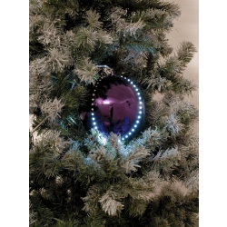 Europalms LED Snowball 8cm, purple 5x TILBUD NU lilla