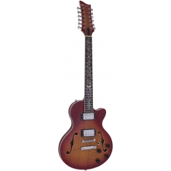 Dimavery LP-612 E-Guitar, flamed sunburst TILBUD NU solstråle flammet