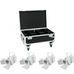 Eurolite Set 4x LED THA-40PC wh + Case TILBUD NU tilfælde sæt