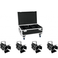 Eurolite Set 4x LED THA-60PC + Case TILBUD NU tilfælde taske sæt