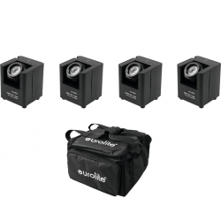 Eurolite Set 4x AKKU UP-1 + SB-4 Soft Bag TILBUD NU taske blød sæt op