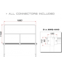 Guil TMQ-02/440 Stage Rail 188 cm (Aluminium Version) TILBUD NU scene oqm