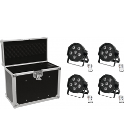Eurolite Set 4x LED SLS-603 + Case EC-SL4M size M størrelse tilfælde taske sæt