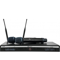 Relacart UR-222D 2-channel UHF System 823-832 + 863-865 MHz TILBUD kanals kanal
