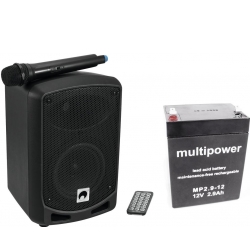 Omnitronic Set WAMS-65BT + Battery TILBUD NU batteri sæt