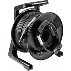 PSSO DMX cable drum XLR 50m bk Neutrik 2×0.22 løftdenløsem tromme tromle kabel