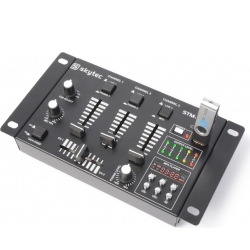 Dj Mixer STM-3020 4-kanals med USB/MP3-afspiller TILBUD NU kanal sort