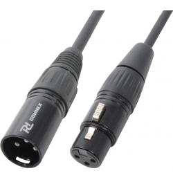 Kabel ”god kvalitet – ekstra kraftig” XLR-han til XLR-hun, sort 12m kvinde mand