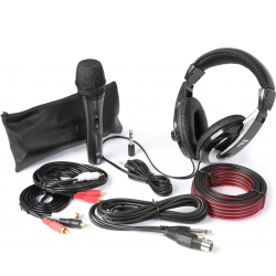 Dj tilbehørssæt MK II med hovedtelefon, mikrofon og kabler TILBUD tilbehør kit