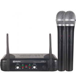 Dobbelt trådløst Mikrofonsæt STWM712 med 2 Håndholdte mikrof microphone mikrofon