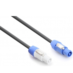 Powercon Strømkabel CX15-5, Powercon han til Powercon hun, 5m TILBUD NU