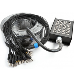 StageBox Multikabel 16-input / 4-output XLR, 30 meter slange scene stage snake