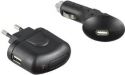 Netadapter + 12Vdc biladapter m. 5Vdc USB (1A) Sort 44019 Netadapter + 12Vdc biladapter m. 5Vdc USB (1A) Sort 44019