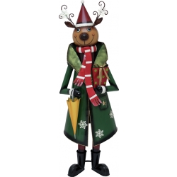 Europalms Reindeer with Coat, Metal, 155cm, green TILBUD NU
