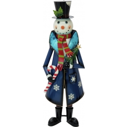 Europalms Snowman with Coat, Metal, 150cm, blue TILBUD NU