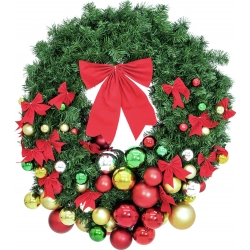 Europalms Premium Fir Wreath, decorated, 90cm TILBUD NU