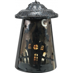 Halloween Dekoration, Lanterne “Spøgelseshus”, 23 cm TILBUD NU
