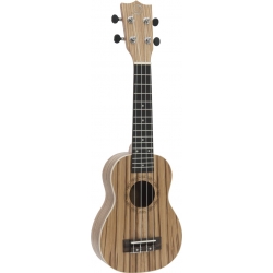 Dimavery UK-400 Ukulele soprano ”Zebrawood TILBUD NU