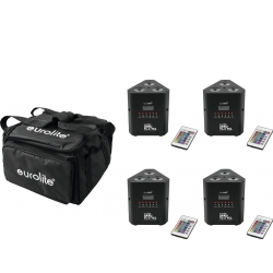 Eurolite Set 4x AKKU TL-3 QuickDMX + Soft Bag TILBUD NU