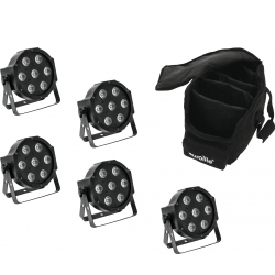 Eurolite Set 5x LED SLS-7 HCL Spot + Soft Bag TILBUD NU