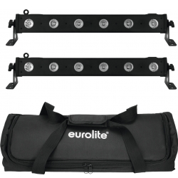 Eurolite Set 2x LED BAR-6 QCL RGBW + Soft Bag TILBUD NU