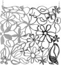 Europalms Room Divider Flower silver 4x Europalms Room Divider Flower silver 4x