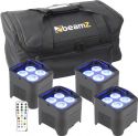 BeamZ BBP94 Batteri Uplight Par 4x 10W - Pakke med 4 stk. inkl. Taske BeamZ BBP94 Batteri Uplight Par 4x 10W - Pakke med 4 stk. inkl. Taske