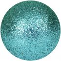 Europalms Deco Ball 3,5cm, turquoise, glitter 48x Europalms Deco Ball 3,5cm, turquoise, glitter 48x